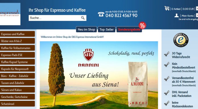 Caffè A.Nannini ETRUSCA neu im Programm bei Espresso International