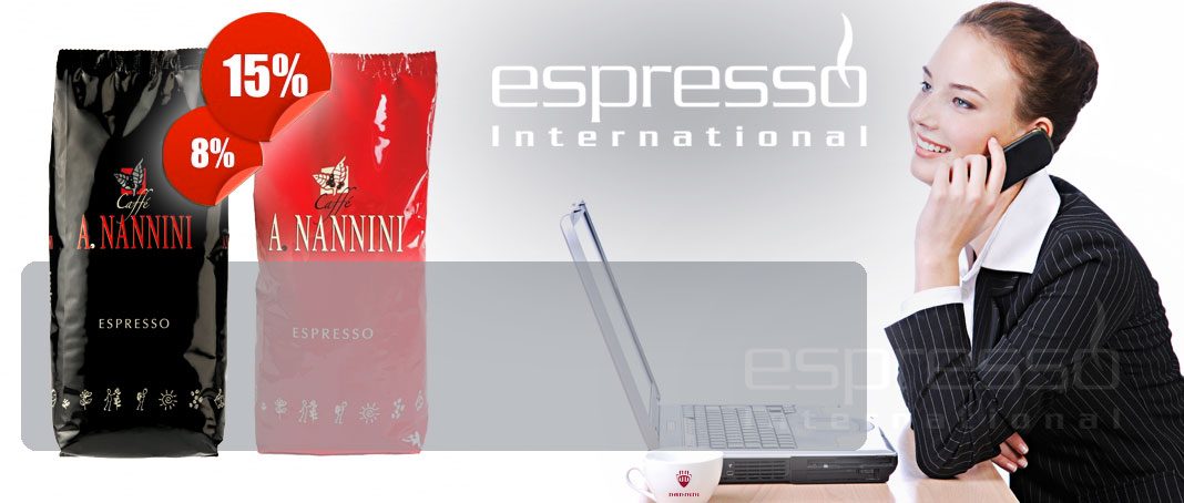 Nannini Espresso Kaffee günstig kaufen bei Espresso International Rabatt Discount