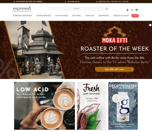 Espresso-International.us: Der ultimative Online-Kaffee-Shop exklusiv für die USA espresso-international.us