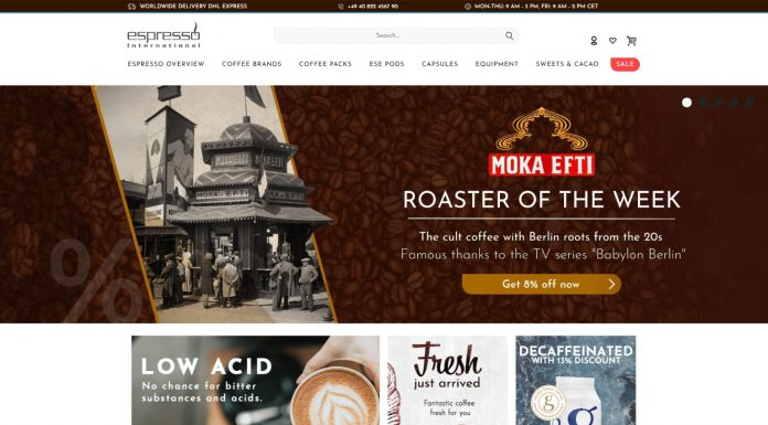 Espresso-International.us: Der ultimative Online-Kaffee-Shop exklusiv für die USA espresso-international.us